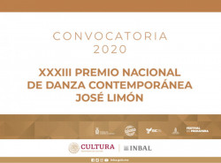 Amplían plazo para registrar propuestas al 33º Premio Nacional de Danza José Limón 2020
