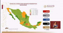 Lunes 6 de abril: 2,439 infectados y 125 defunciones confirmadas hasta el día de hoy en el país. Sinaloa en 2do lugar de fallecimientos.