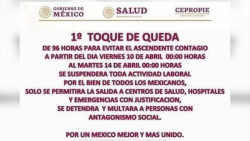 Falso aviso de toque de queda