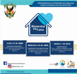lnvitan a participar en “Bienestar en Casa”