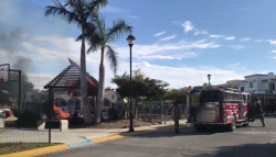 Se incendia palapa en Paseo de los Olivos