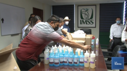 Diputados de morena entregan insumos al IMSS y Hospital General