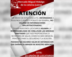 Mercado de la Juárez aclara rumores sobre contagios de COVID-19