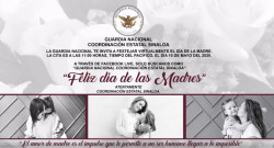 Coordinación Estatal de la Guardia Nacional invita a festejo virtual