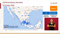 Se registran 38 mil 324 casos acumulados confirmados de Covid-19, 3,926 fallecidos y 34% de ocupación hospitalaria en México