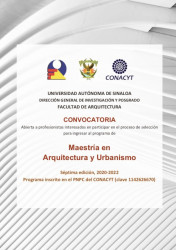 Invitan a participar en  la Maestría en Arquitectura y Urbanismo