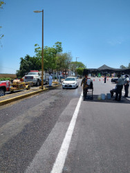Continúan trabajos de sanitización en accesos a Culiacán