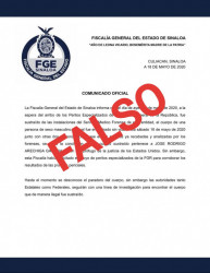 Difunden comunicado falso