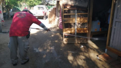 Sanitizan  la Casa Hogar “El Buen Samaritano”
