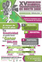 1 de junio se abre la convocatoria a inscripción de cortometrajes y propuestas para concursos sobre transparencia