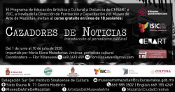 Ahora, totalmente en línea el curso Cazadores de Noticias. Introducción al Periodismo Cultural.