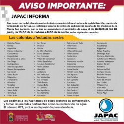 Se quedarán sin agua colonias del sector sur-poniente de Culiacán