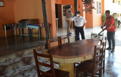 PC municipal sanitiza restaurantes campiranos de la zona sur