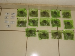 Aseguran a dos hombres con sustancias nocivas para la salud