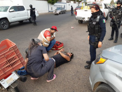 Apoyan elementos de la SSPyTM en accidente de transito