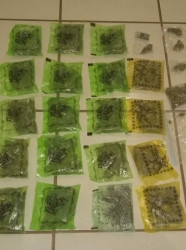 Aseguran a persona con sustancias nocivas para la salud