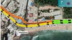 Cambiará circulación vial en un tramo de Av Del Mar por obras