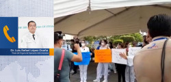 IMSS responde a manifestantes