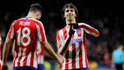 Joao Félix, delantero del Atlético de Madrid, baja ante el Celta de Vigo
