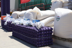 Distribuyen 17 toneladas de alimento para granjas avícolas