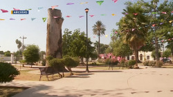 Plaza en Cócorit sin inaugurar por pandema de Covid 19