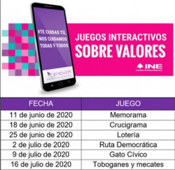 INE pone a disposición juegos interactivos “Valores de la Democracia”