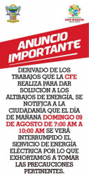 Estará sin luz San Ignacio