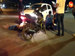 Choque deja a dos motociclistas lesionados en Mazatlán