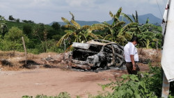 Encuentran a joven asesinado y calcinado al interior de un automóvil