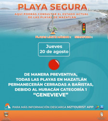 Permanecen playas cerradas a bañistas en Mazatlán