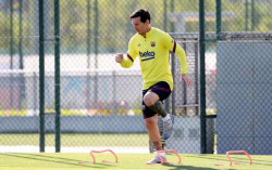 Messi entrena por separado