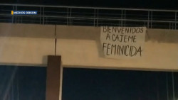 Bienvenido a Cajeme Feminicida, colocan manta