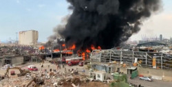 Video: Beirut sufre un gran incendio a un mes de la explosión que les causó 191 muertes