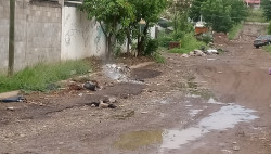 Basura y calle en mal estado en Rincón del parque