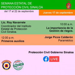 Protección Civil anuncia sus actividades en el marco del 34 aniversario