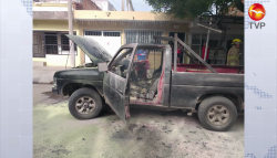 Se incendia camioneta en la colonia Toledo Corro
