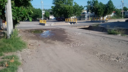 En mal estado la calle Belisario Domínguez en Chulavista