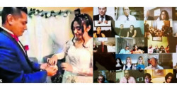 Mexicanos celebran su boda virtual con 100 invitados en videollamada
