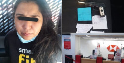 Paola intentó asaltar un HSBC con una nota y una pistola de juguete