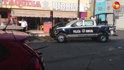 Protagoniza patrulla municipal accidente en El Centro