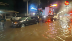 Será el último día de octubre cuando la avenida Camarón- Sábalo deje de inundarse