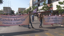 Manifestación por la Obregón genera intenso caos vial