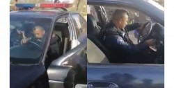 Graban a policía de la CDMX en estado de ebriedad: no puede ni prender la patrulla
