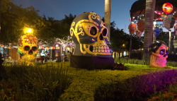 Así luce la plazuela Machado previo al Día de Muertos