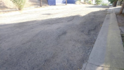 Calles en Villas del Humaya en mal estado