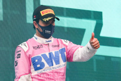Sergio "Checo" Pérez se sube al podio al terminar 2do. en GP de Turquía