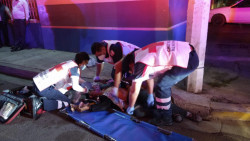 Se accidenta joven en una motocicleta con reporte de robo