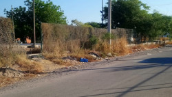 Basura alrededor de parque deportivo