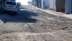 En mal estado las calles en Hacienda del Valle