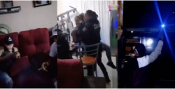 Graban a policías municipales de Morelia ebrios y tirando balazos al aire